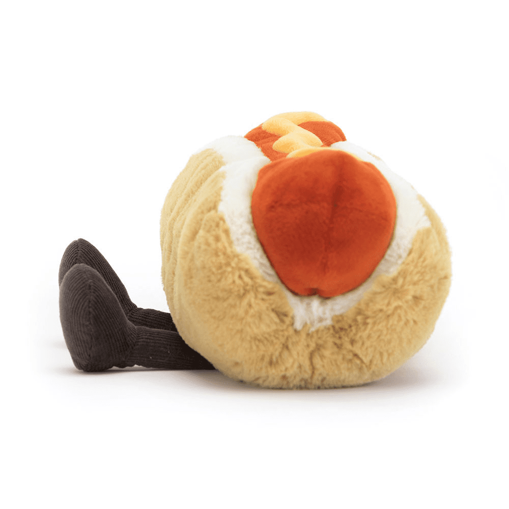 Peluche Hot Dog sur fond blanc
