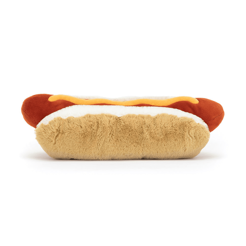 Peluche Hot Dog sur fond blanc