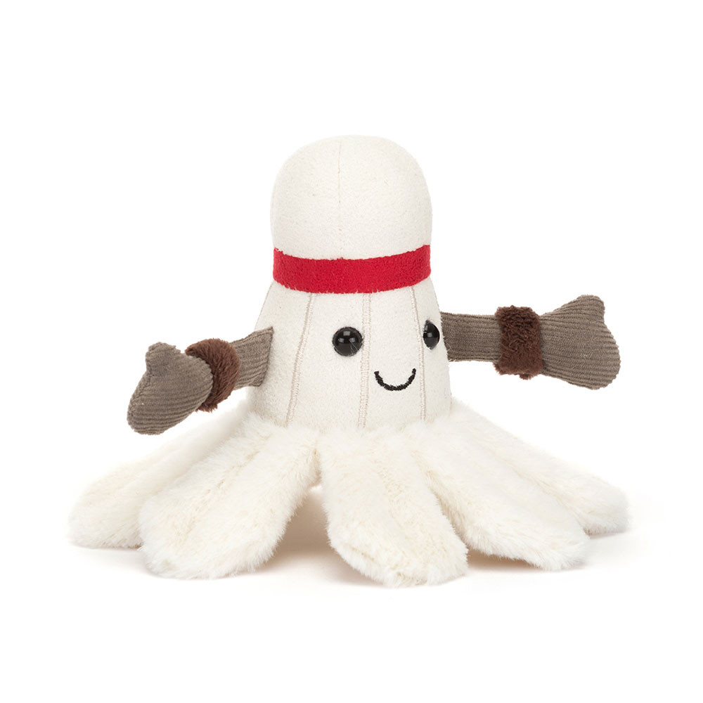 Peluche Volant Badminton sur fond blanc