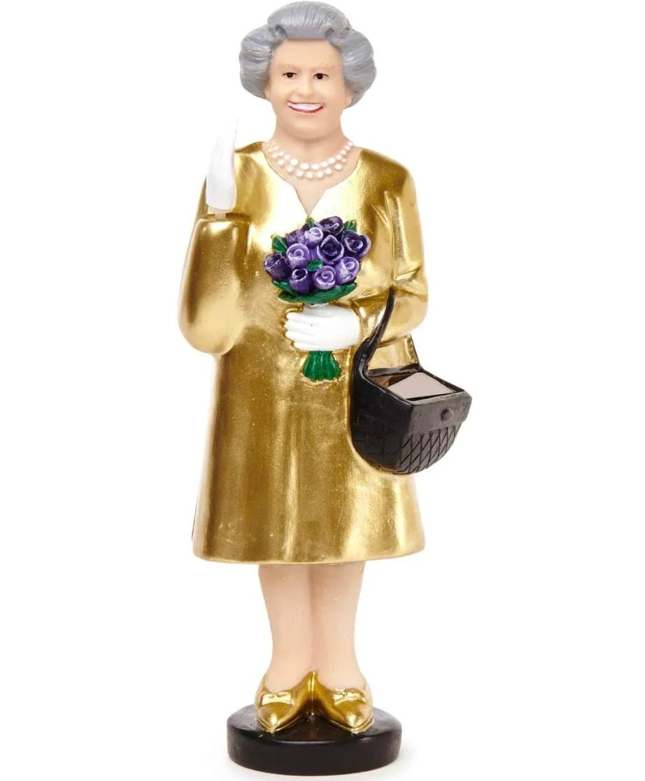 Figurine Solaire Reine d'Angleterre - Edition Gold - Kikkerland