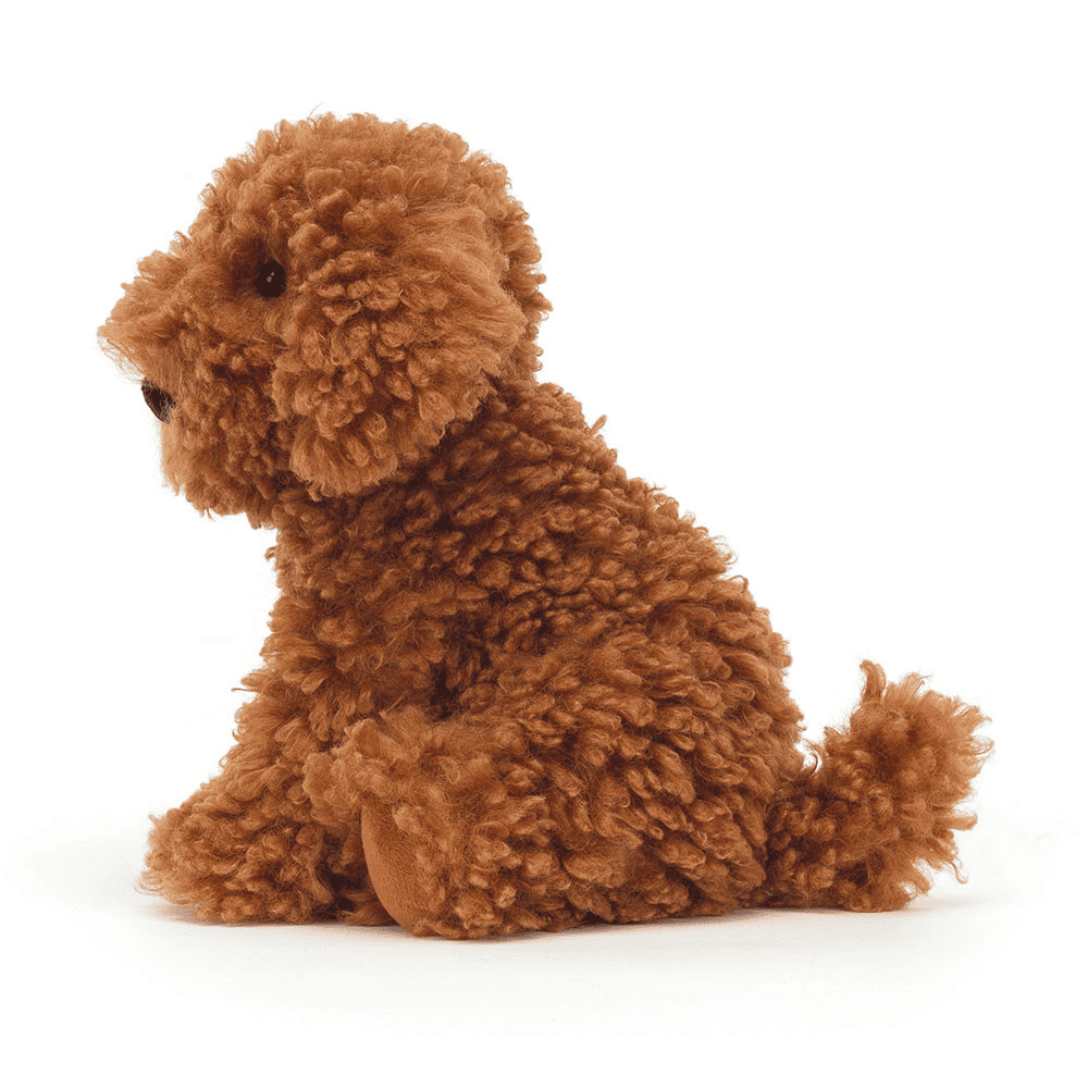 Peluche Chien de coté sur fond blanc