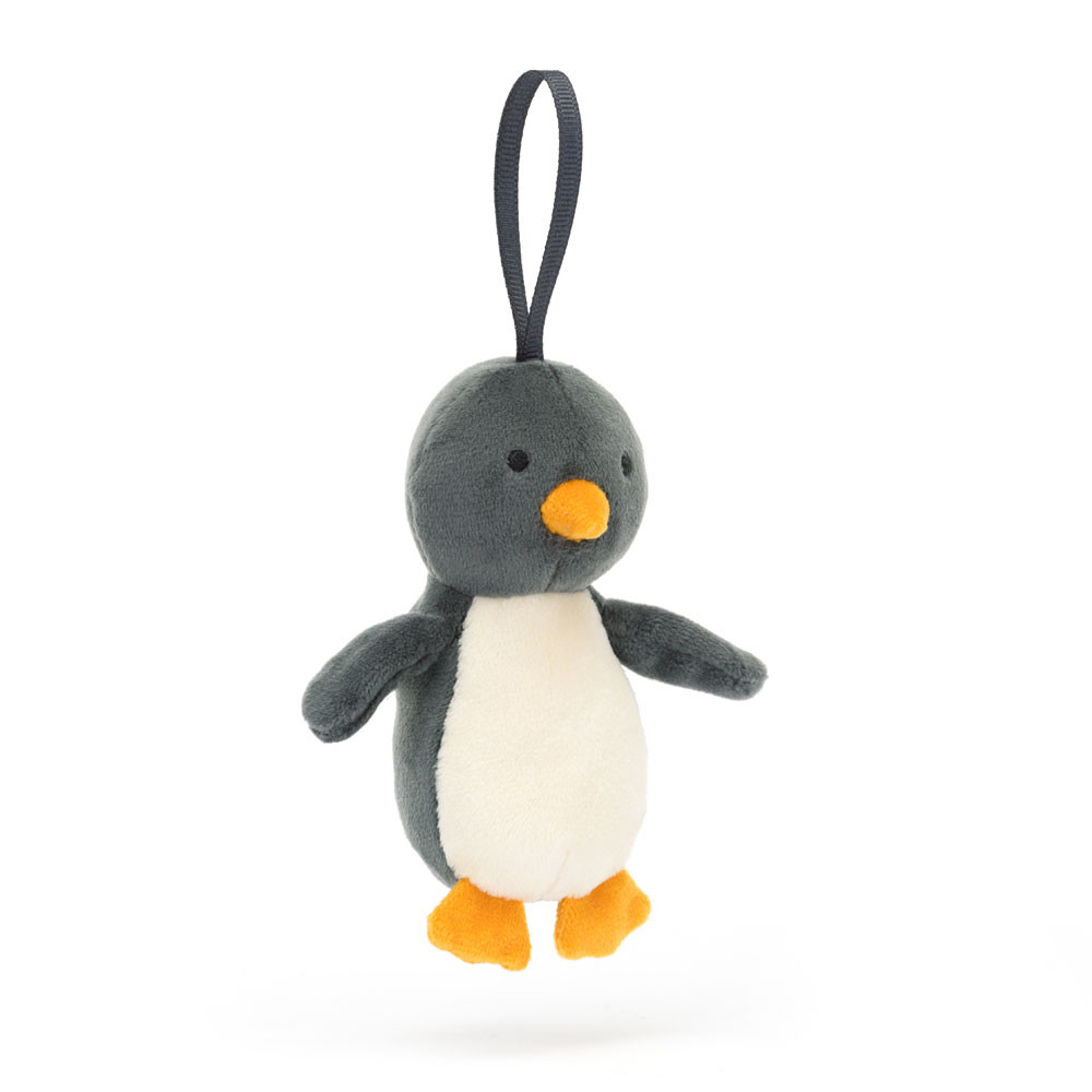 Peluche Suspendue Pingouin sur fond blanc