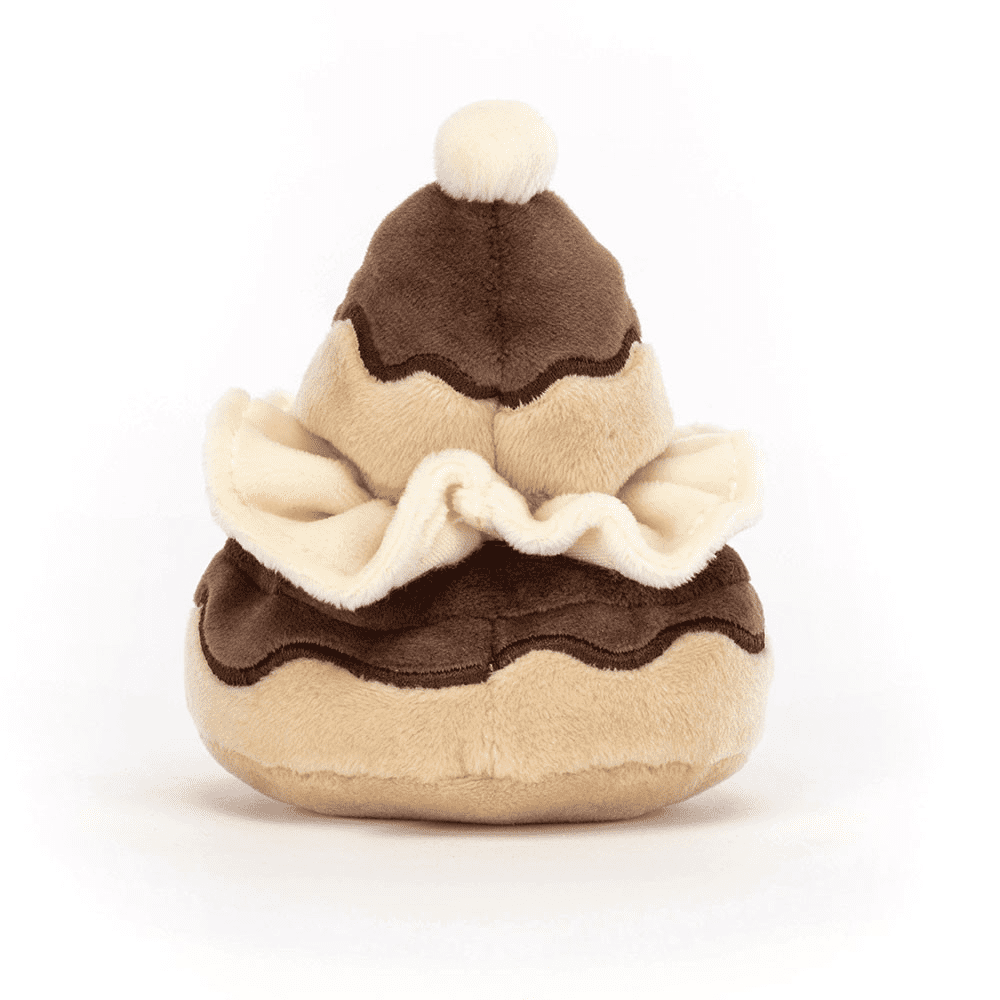 Peluche religieuse de dos sur fond blanc