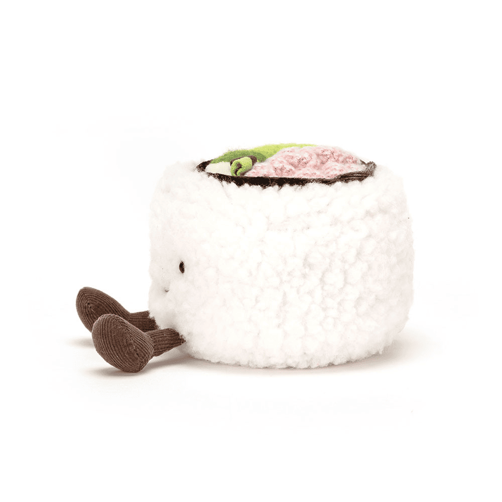 Peluche Sushi California sur fond blanc