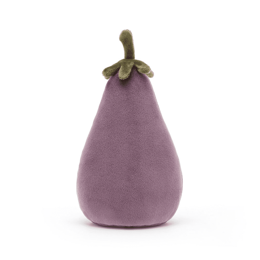 Peluche Aubergine sur fond blanc