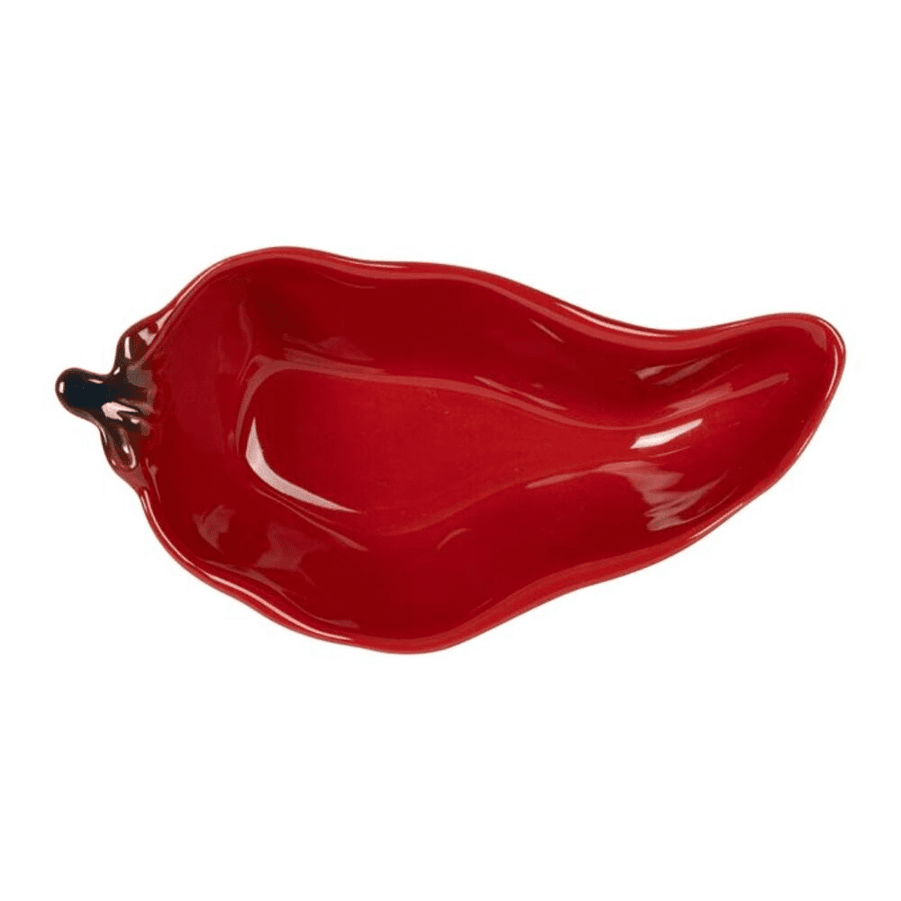 Coupelle Piment rouge sur fond blanc