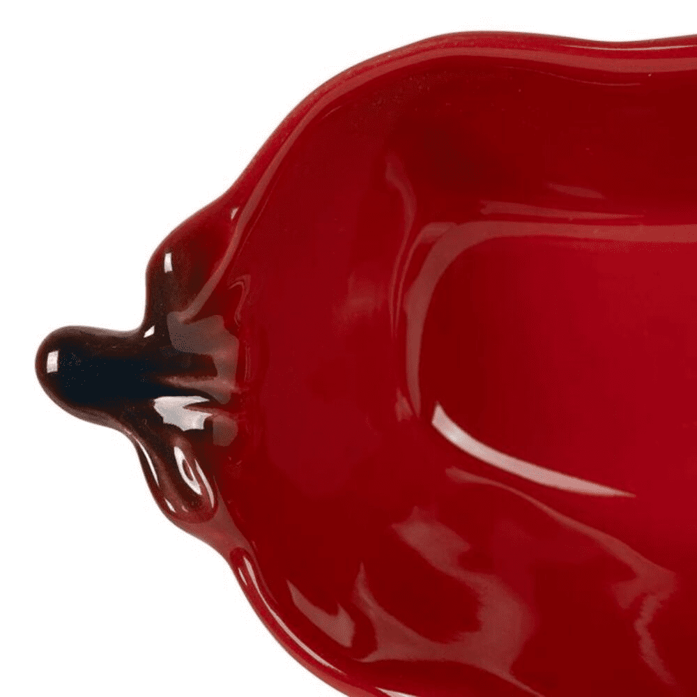 Coupelle Piment rouge sur fond blanc
