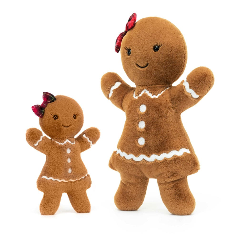 2 Peluche en forme de pain d'épices sur fond blanc