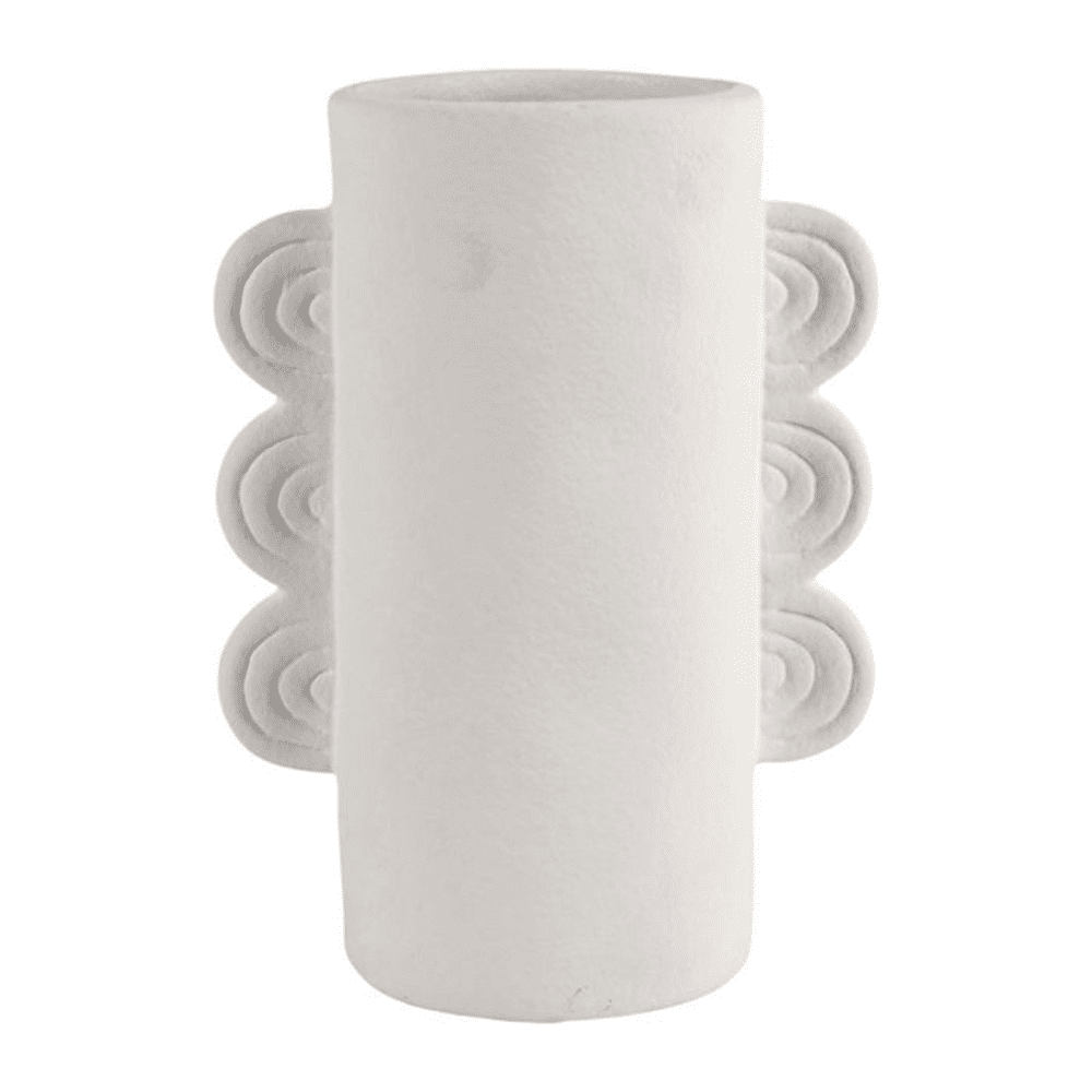 vase blanc original sur fond blanc