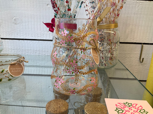 Verre à Matcha avec paille jasmin rose - ID Créations Paris 58€