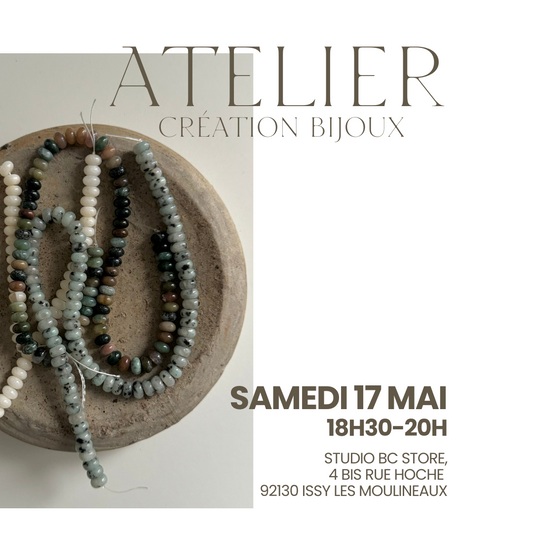 Atelier Création de votre Bijou en Pierres Fines - Samedi 17 mai de 18H30 à 20h