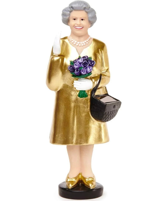 Figurine Solaire Reine d'Angleterre - Edition Gold - Kikkerland