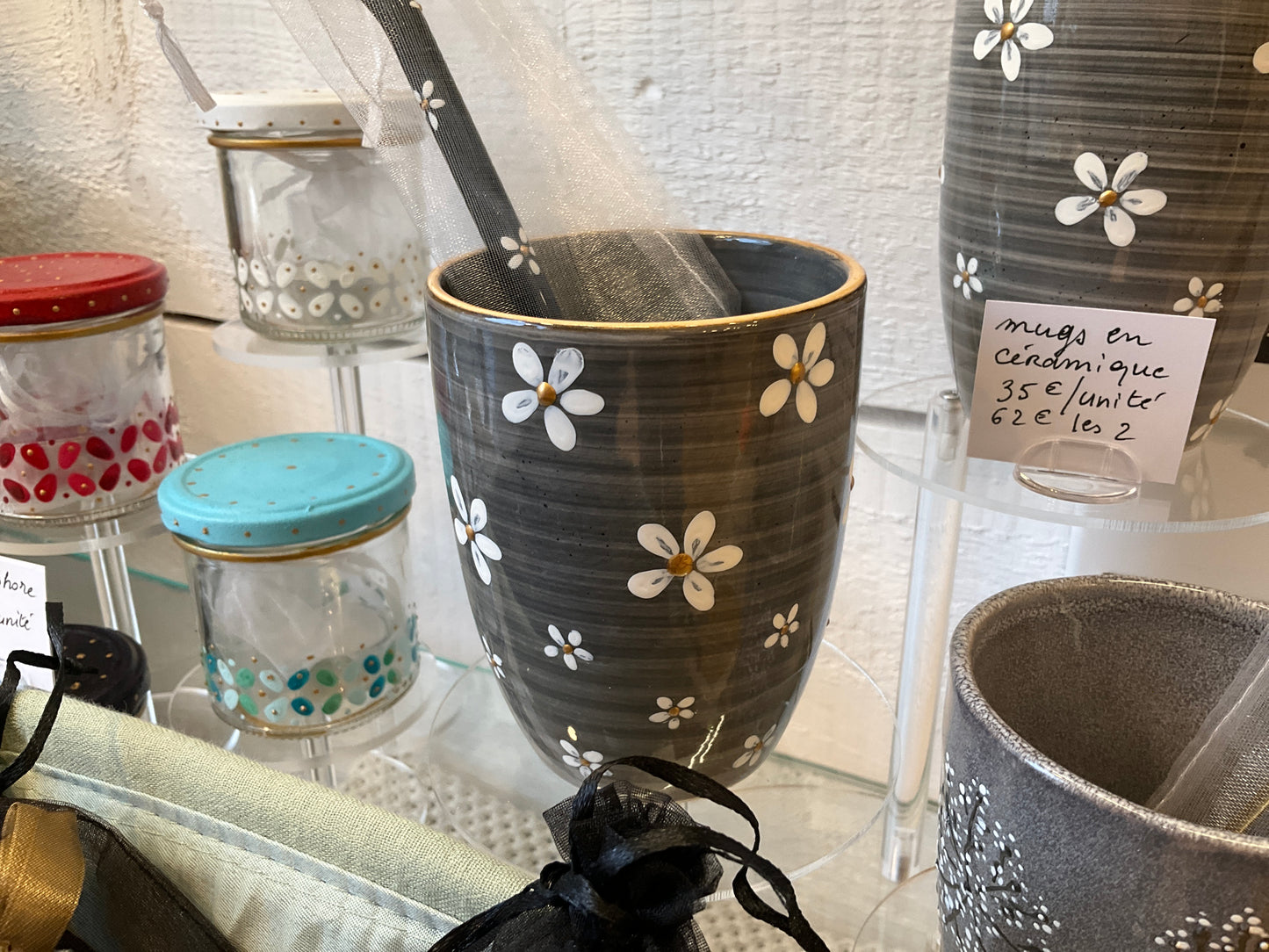 Mug céramique marguerite - ID Créations Paris 35€